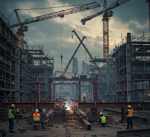 metal components, illustrating the importance of custom metal fabrication for construction projects
