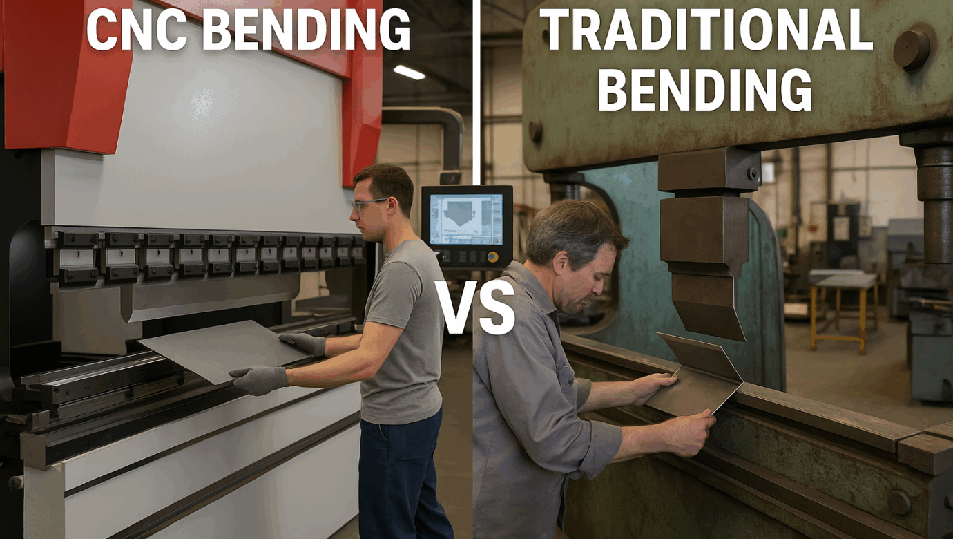 Comparison of CNC bending and traditional bending processes in metal fabrication