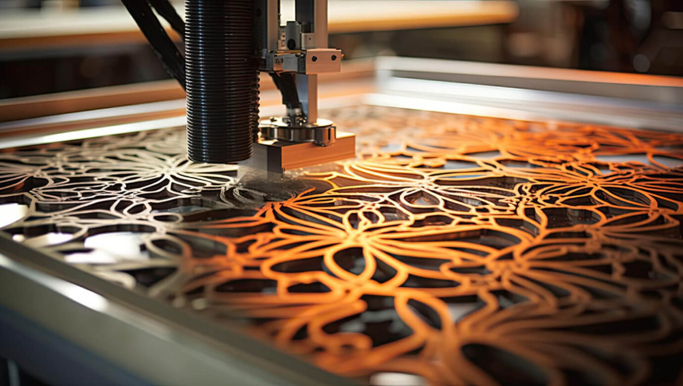 CNC laser cutting service in UAE with precision cutting on metal sheet