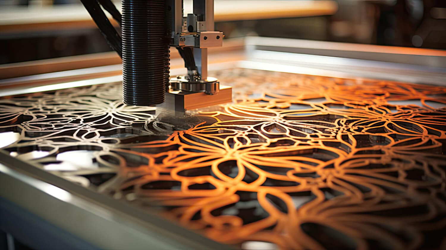 CNC laser cutting service in UAE with precision cutting on metal sheet